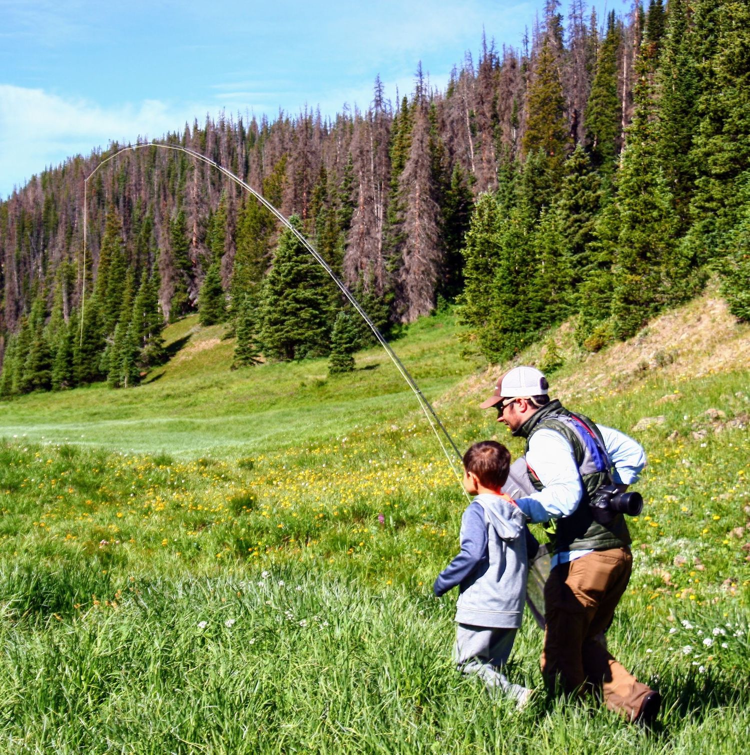 Rocky Mountain fishing lesson