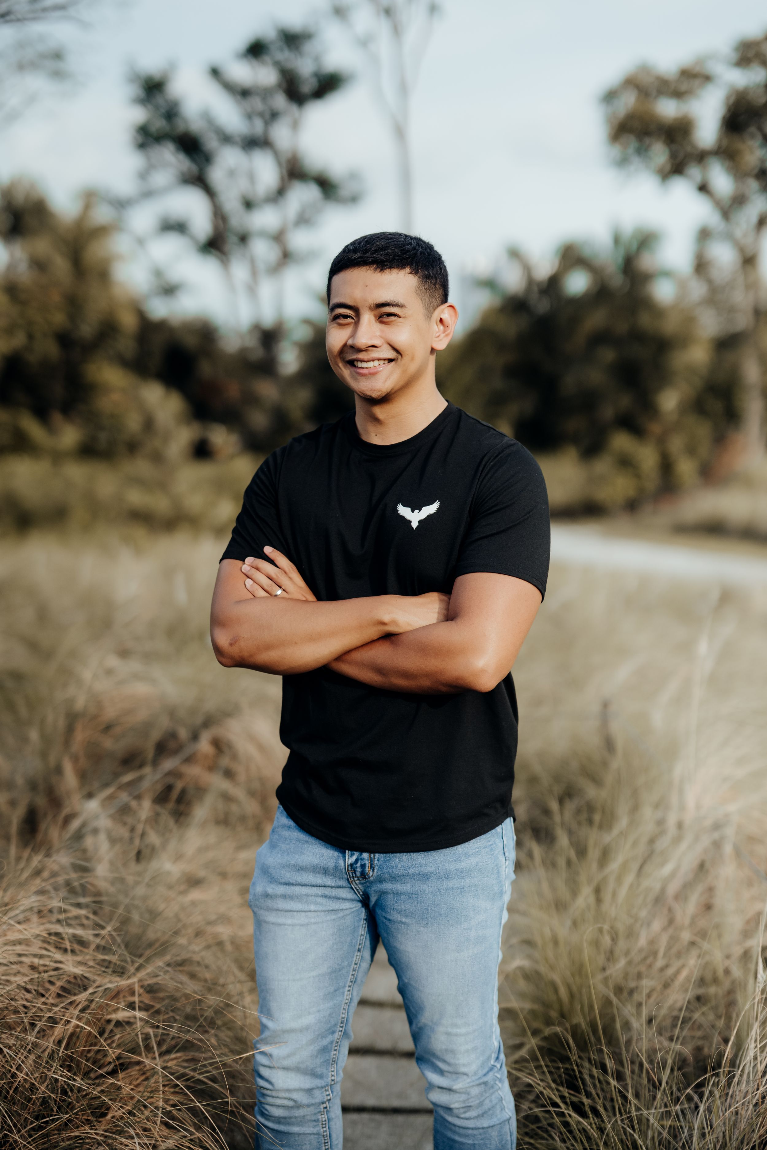 Outdoor portrait of a man in Jurong Lake Gardens