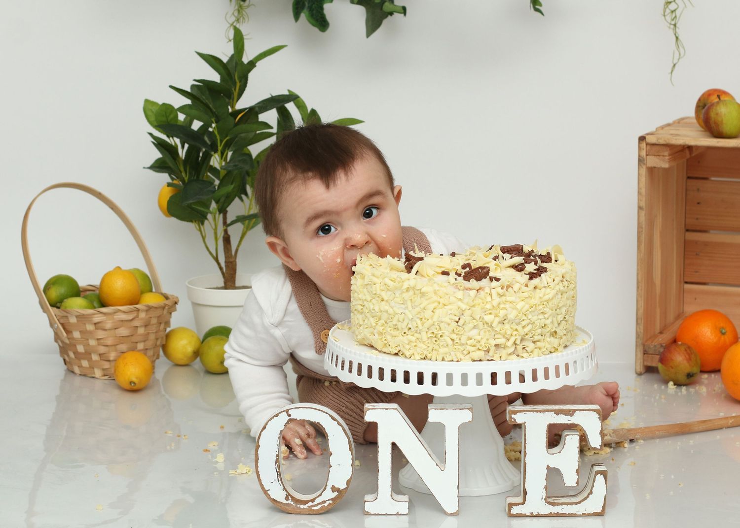 Baby Boy 1st Birthday Cake Smash. Newborn Photographer Tameside