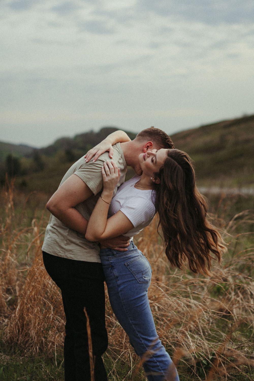 Casual engagement photos at Seven Islands State Birding Park in Kodak, TN