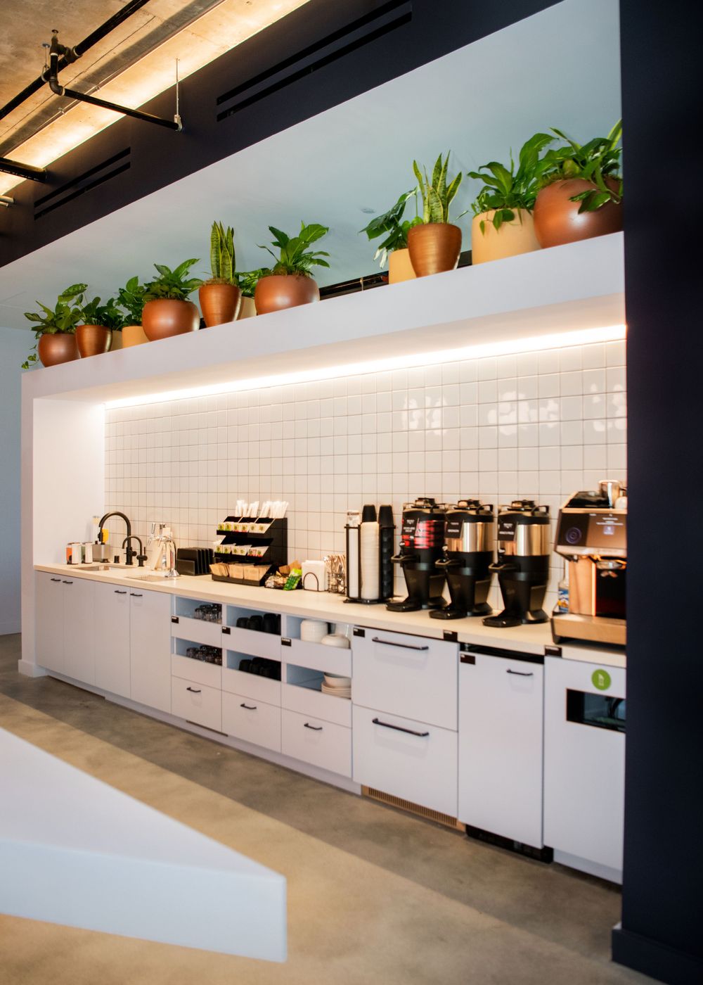 snack area interior design at netflix corporate office in LA