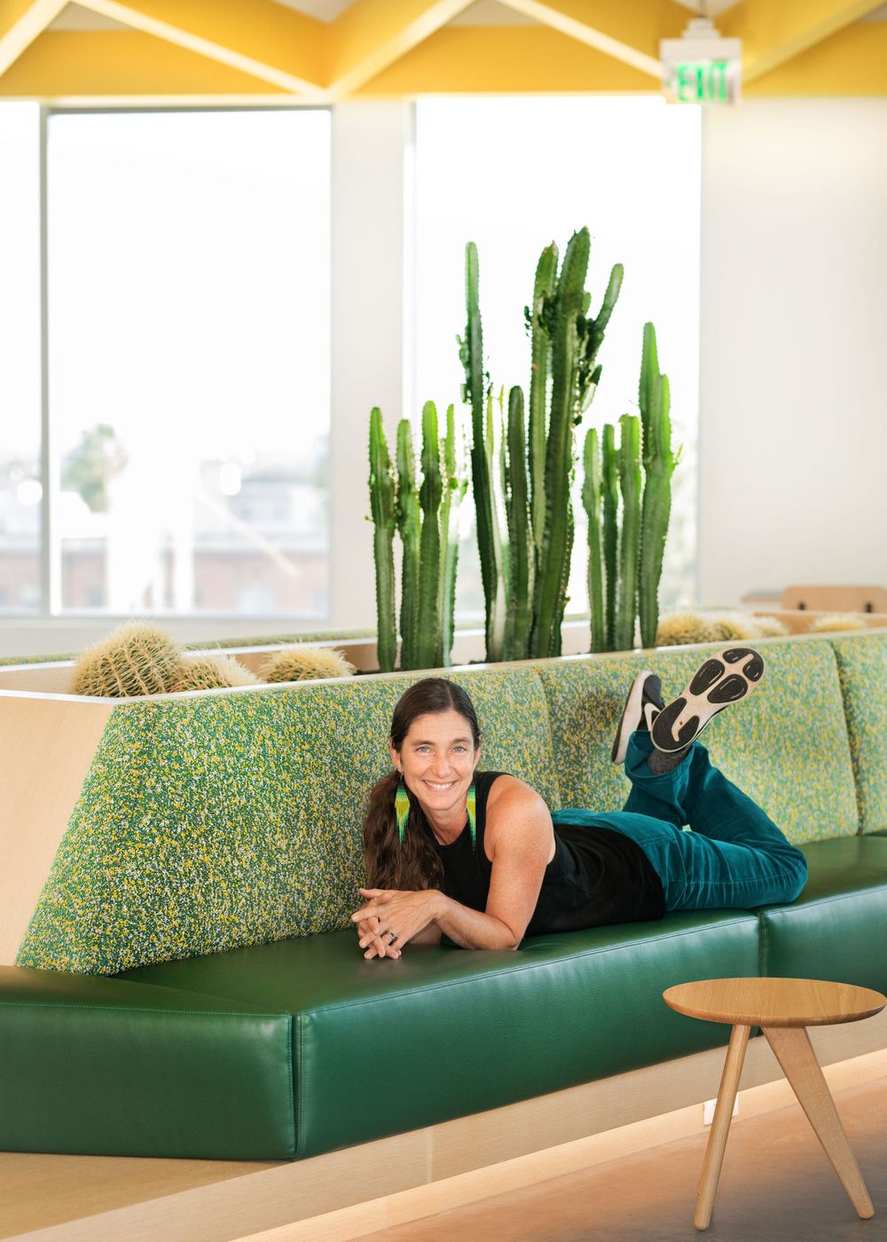 portrait of terra malia, ceo of lush elements, at the corporate headquarters of honey Los angeles