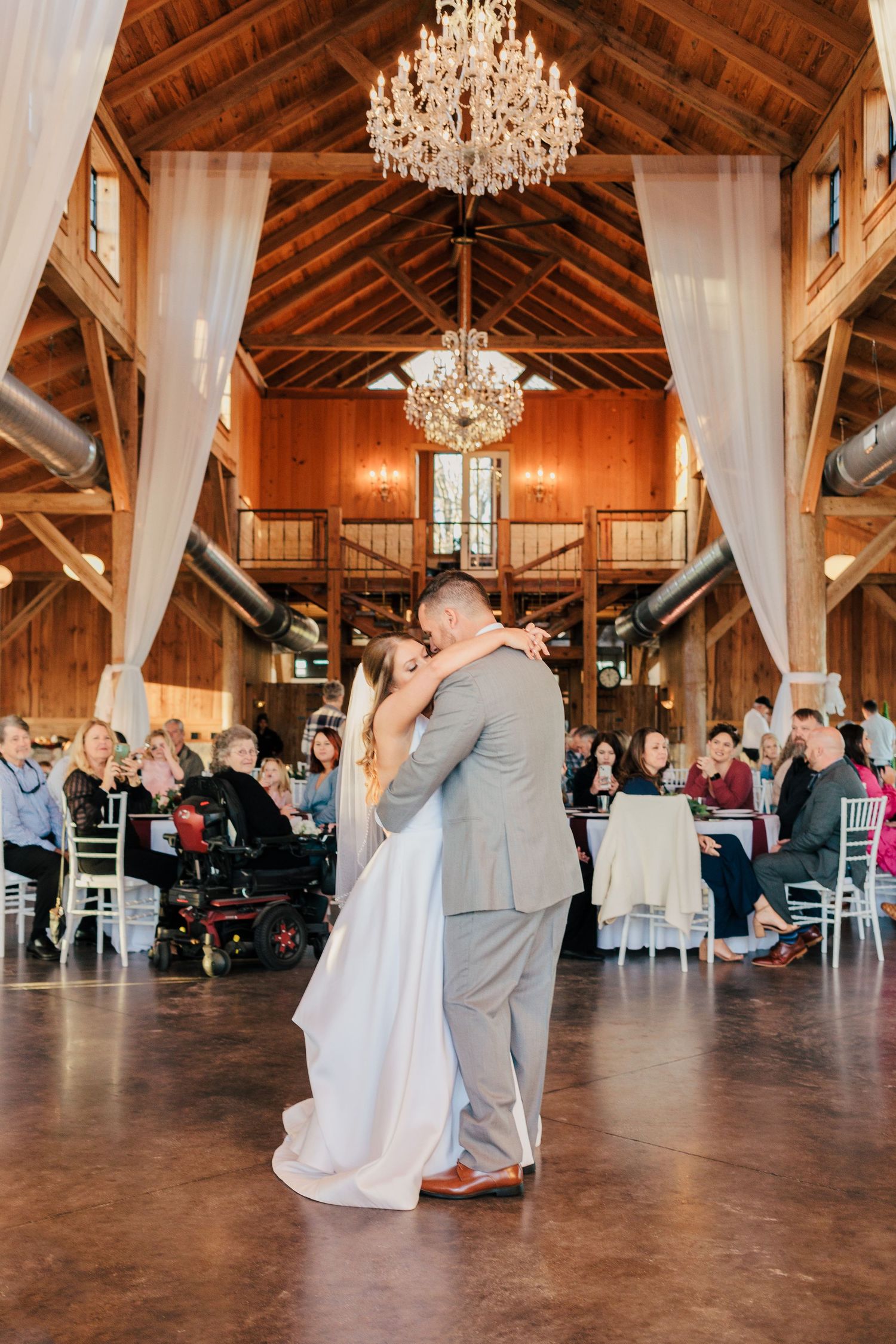 Bride and Groom First Dance Wedding Photography at Barn at Cottonwood in Jacksonville Florida by Barry Mickler