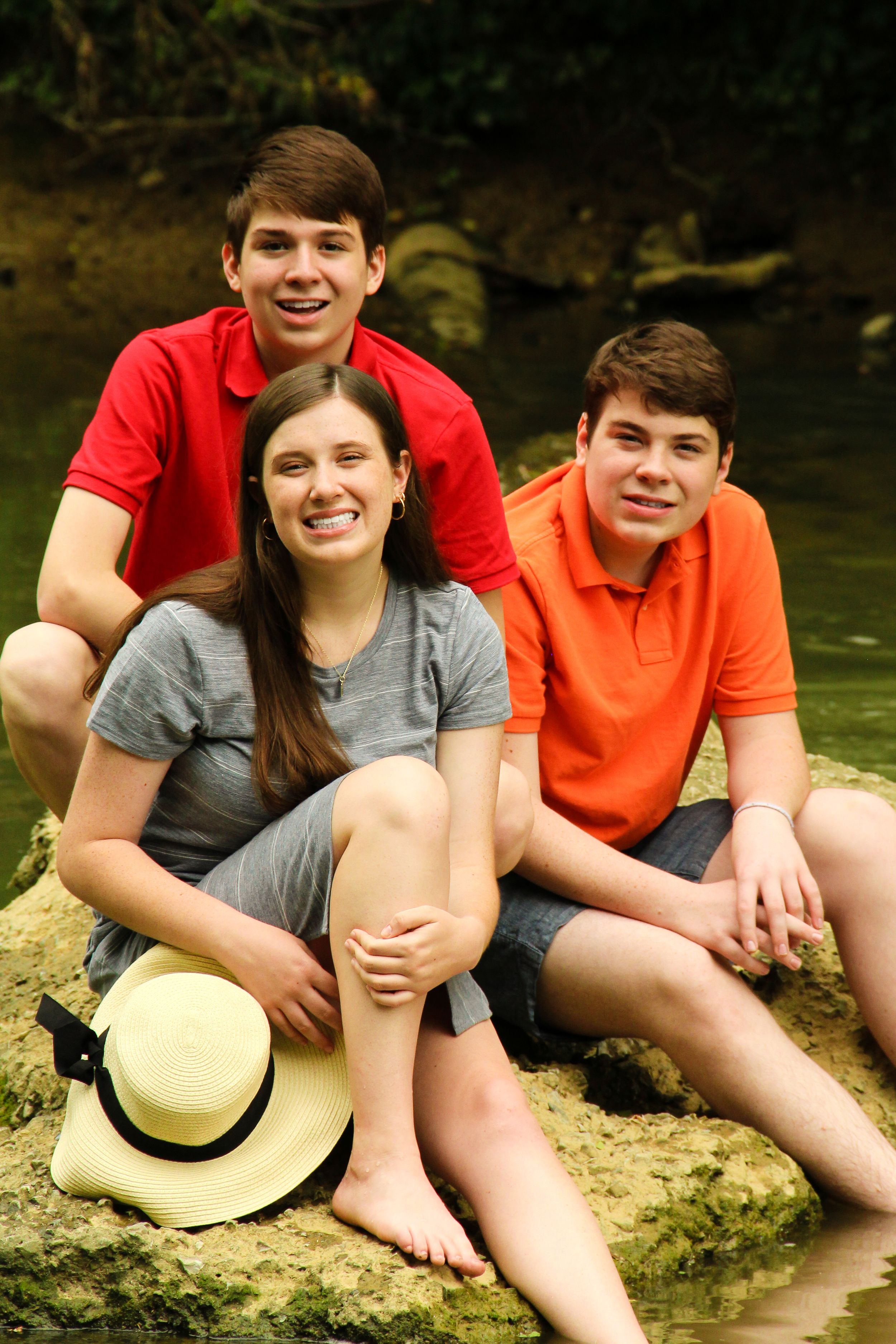 Siblings, brother, sister, family, water