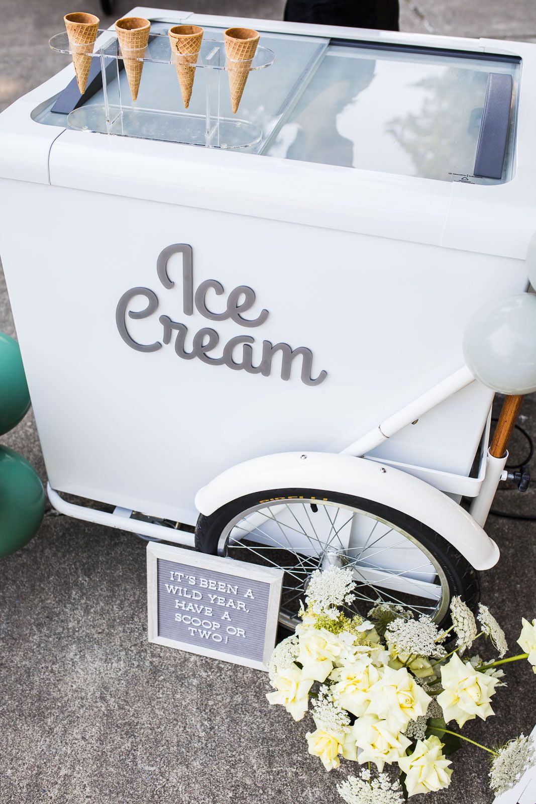 Ice cream cart at kid's birthday party in Kenmore
