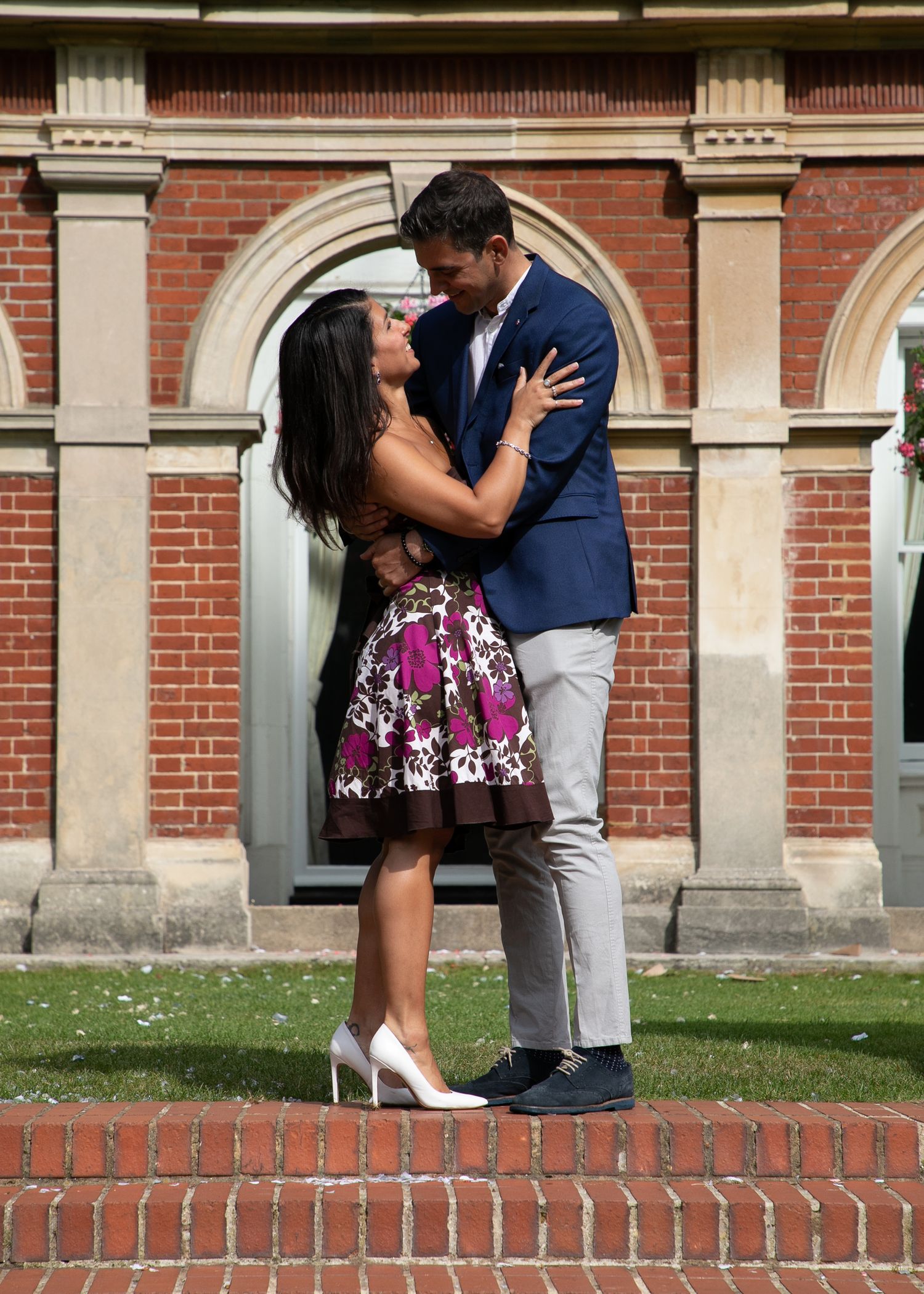 eloped couple dreamy at intimate wedding
