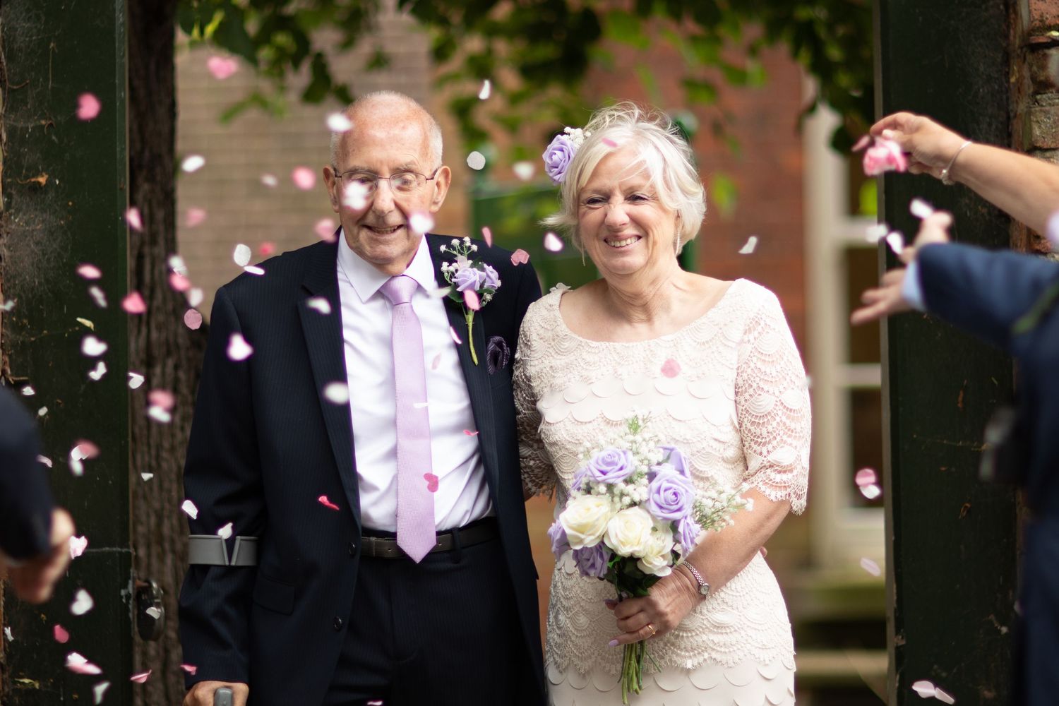 confetti for the eloped coupleat intimate wedding