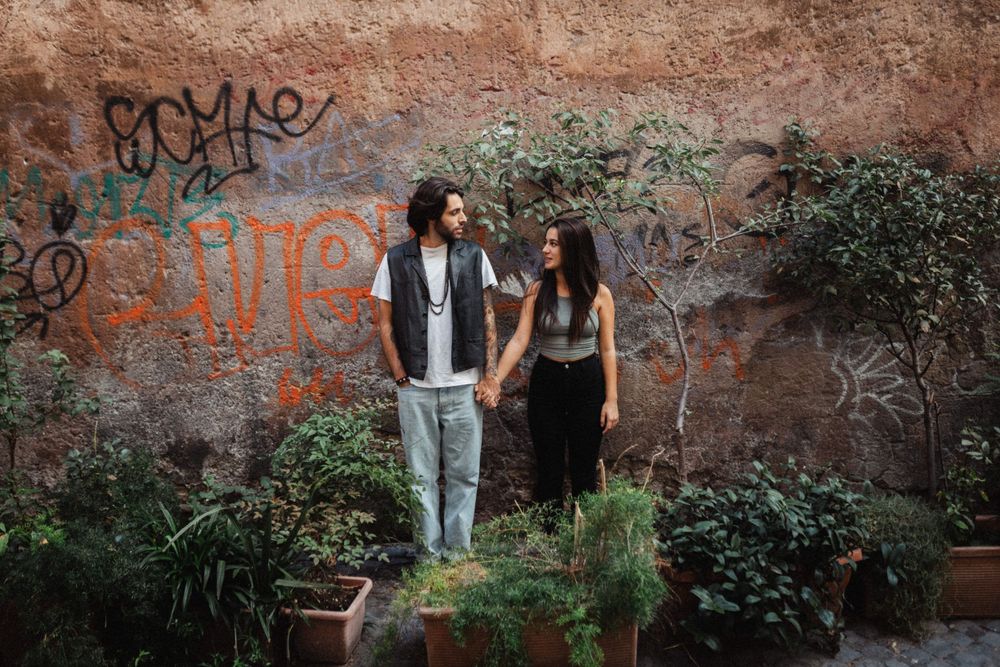 Casal apaixonado em Trastevere, Roma