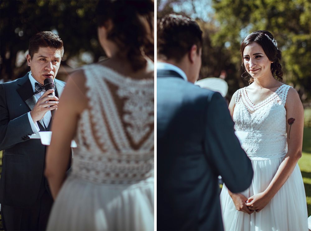 Candid wedding ceremony moments captured in artistic detail shots.