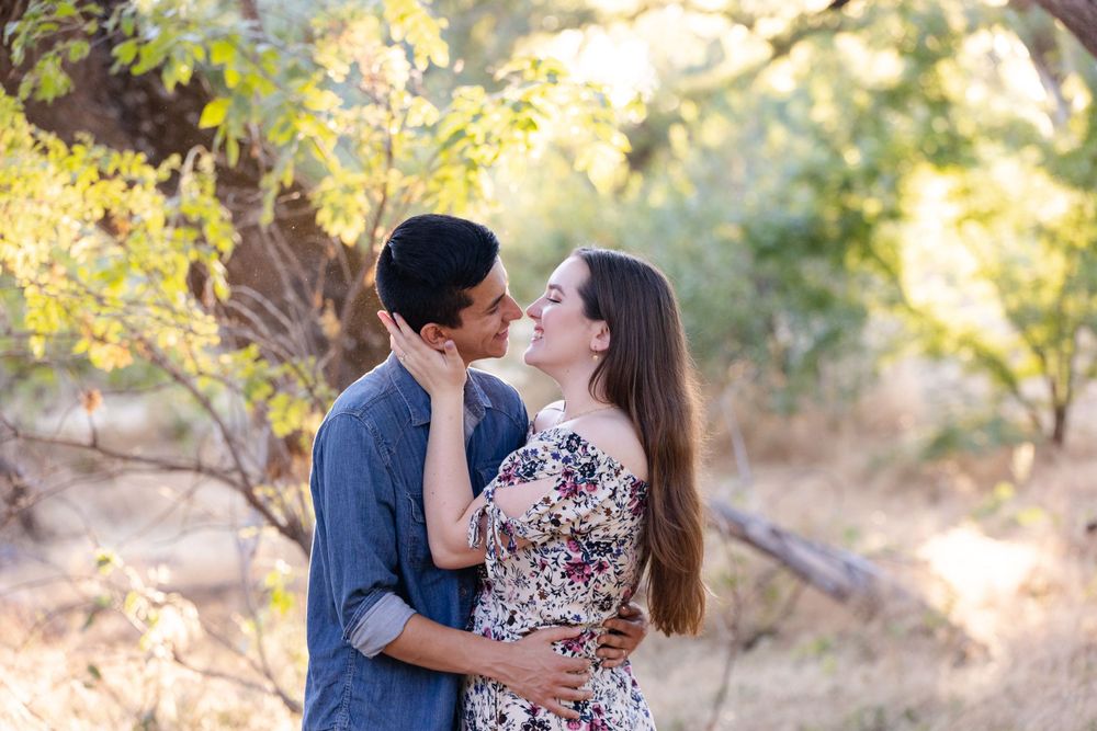 Engagement session at five mile recreation area, Bidwell Park, Chico, California