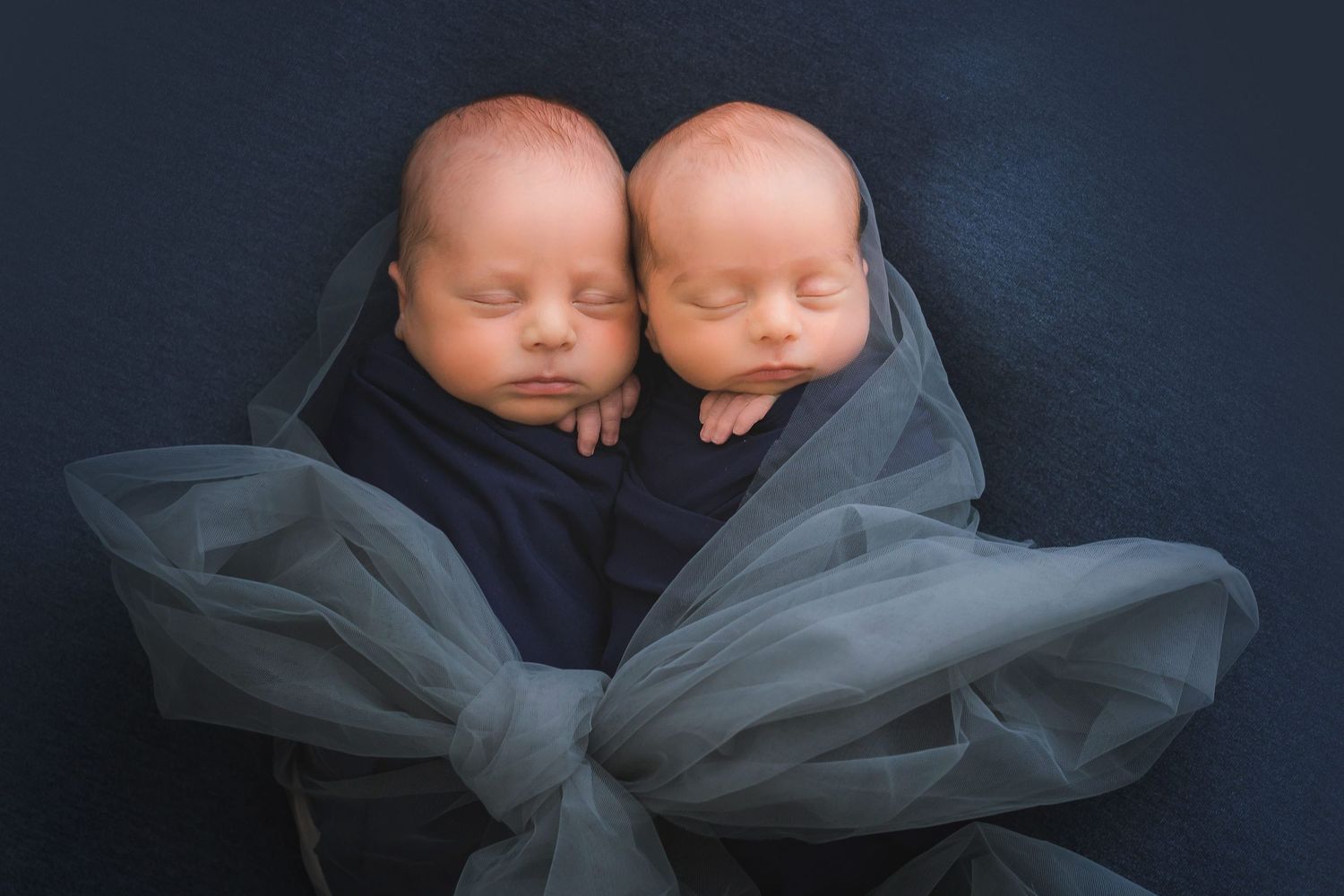 Newborn twin blue