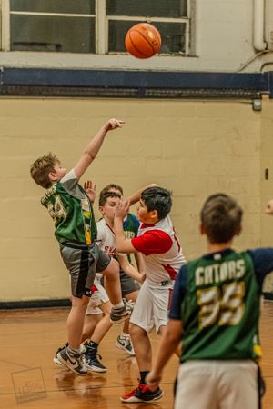 Basketball shot by youth athletes in the local CYO program