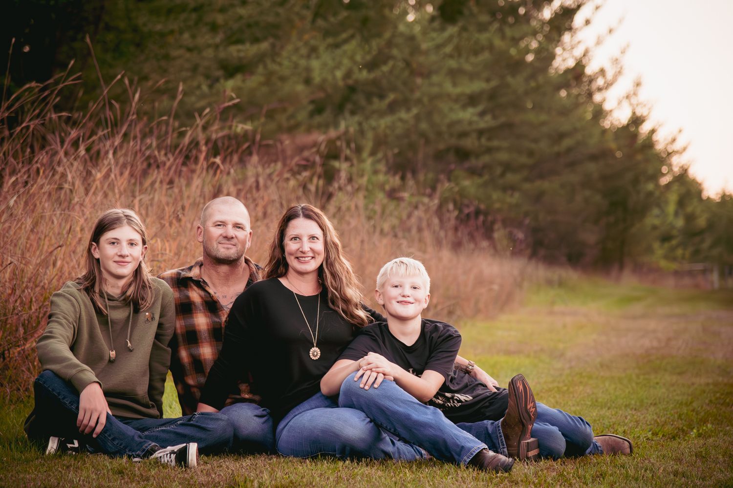 Family photo on the trail