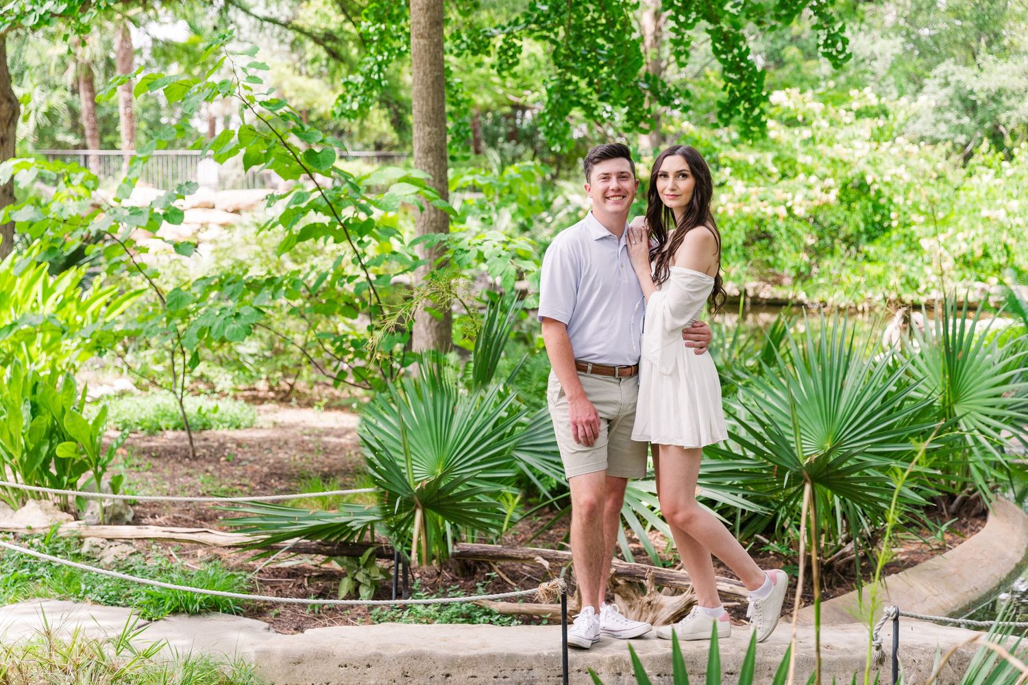 Zilker Botanical Garden engagement photography session