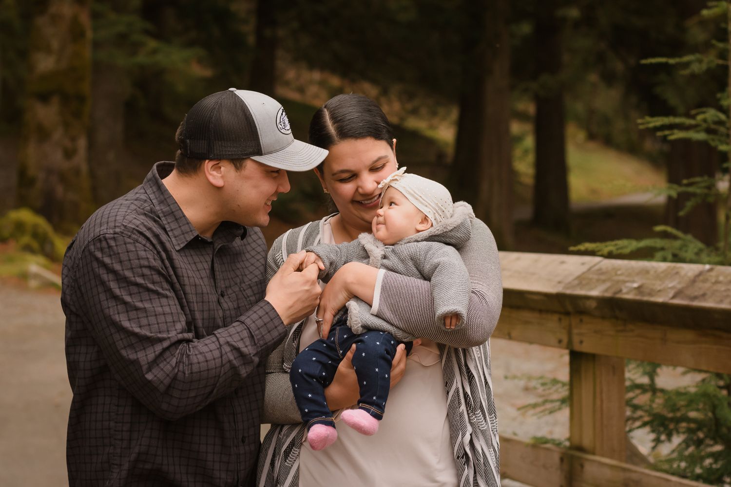 Mom, Dad and baby at Golden Ears Provincial Park
