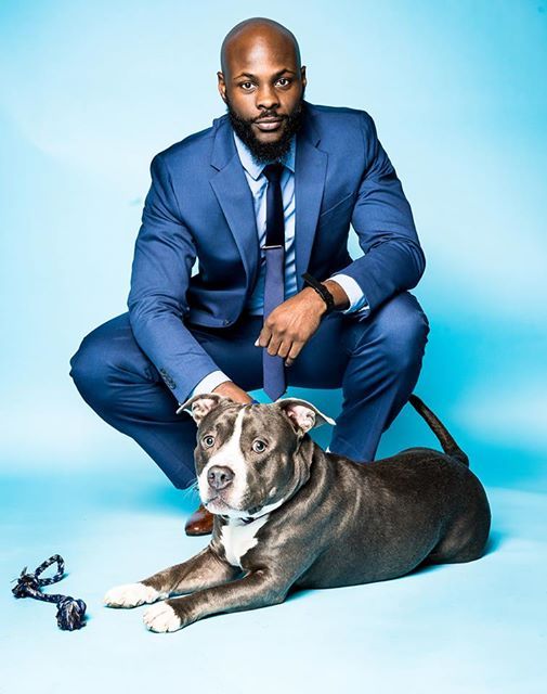 Photo shoot of a man  wearing blue suits
