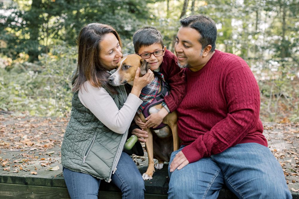 Family mini session at a northern New Jersey arboretum