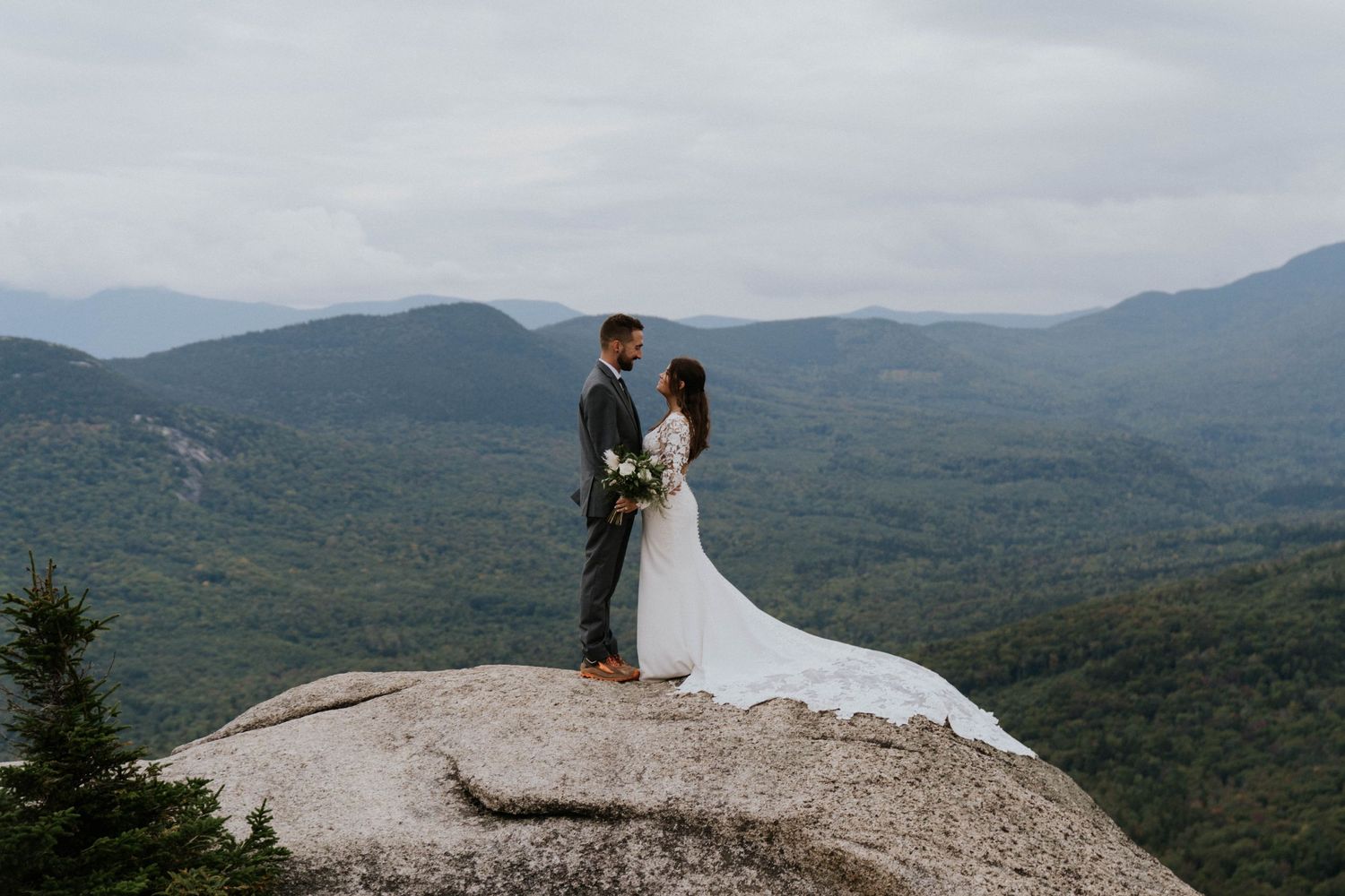 New Hampshire Elopement Photographer White Mountains Franconia Cathedral Ledge