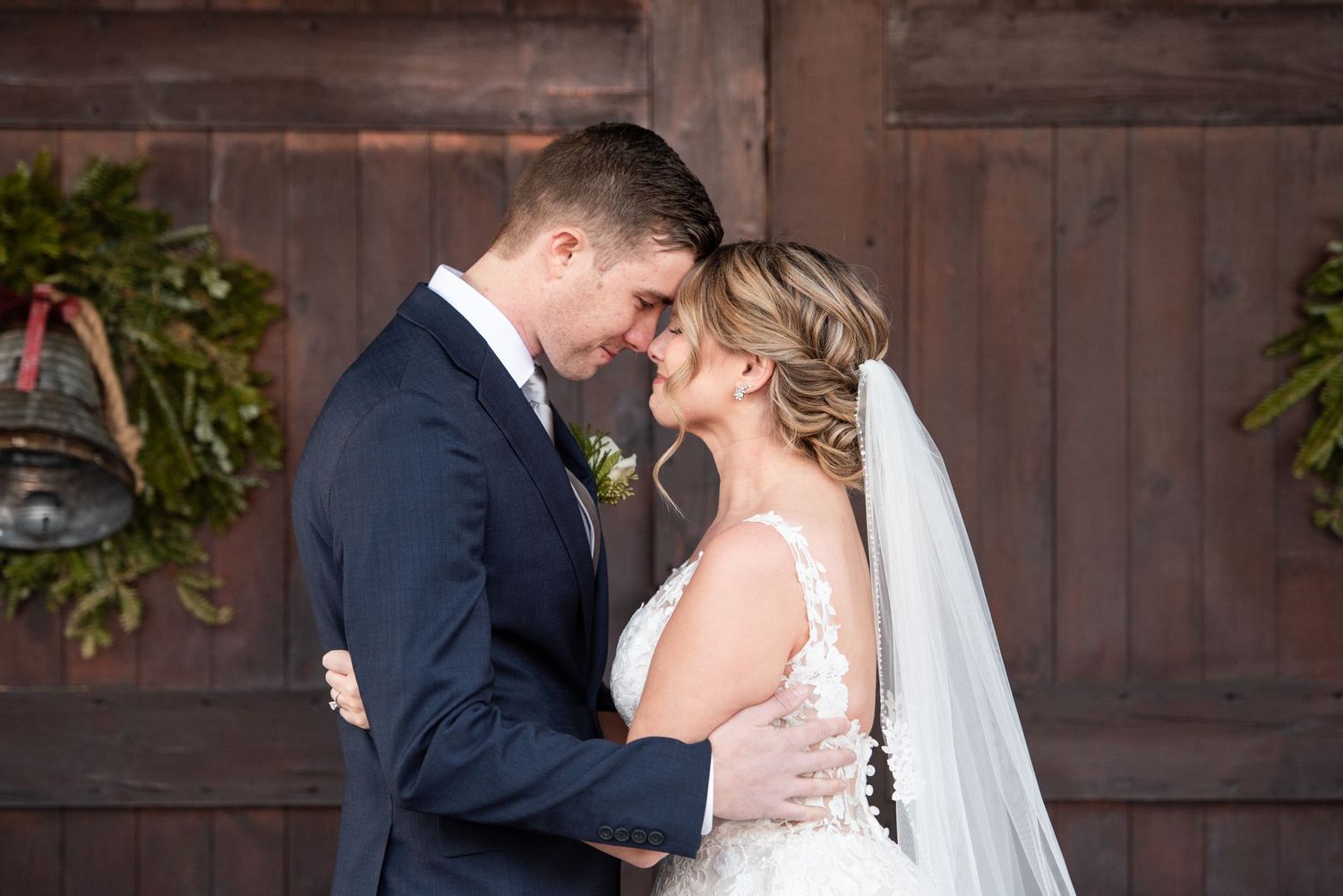 Bride and Groom First Look - Hamilton Manor Wedding - Lynn Monaco Photography