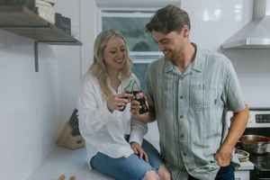 In-home engagement session, Peggy's Cove, Halifax, Nova Scotia Charlotte Buckle Photography
