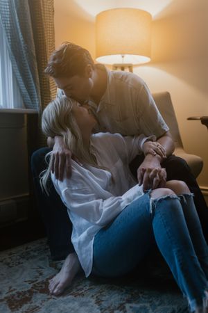 In-home engagement session, Peggy's Cove, Halifax, Nova Scotia Charlotte Buckle Photography