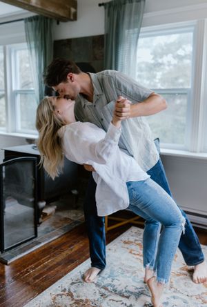 In-home engagement session, Peggy's Cove, Halifax, Nova Scotia Charlotte Buckle Photography