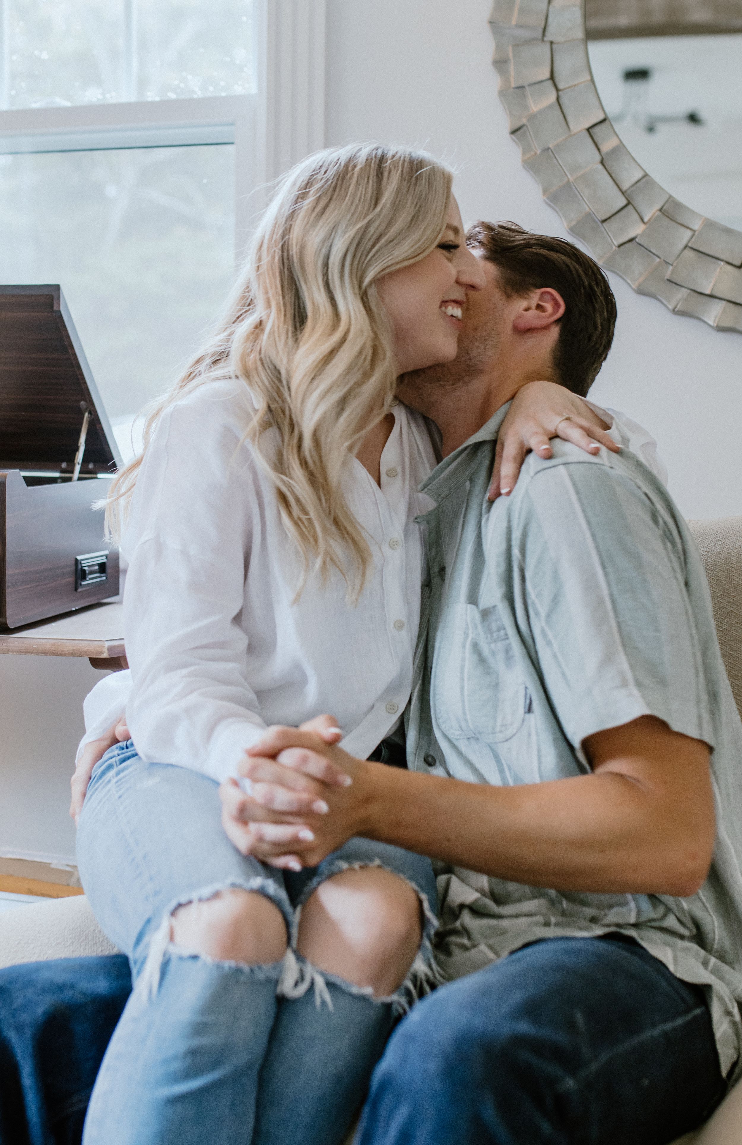In-home engagement session, Peggy's Cove, Halifax, Nova Scotia Charlotte Buckle Photography