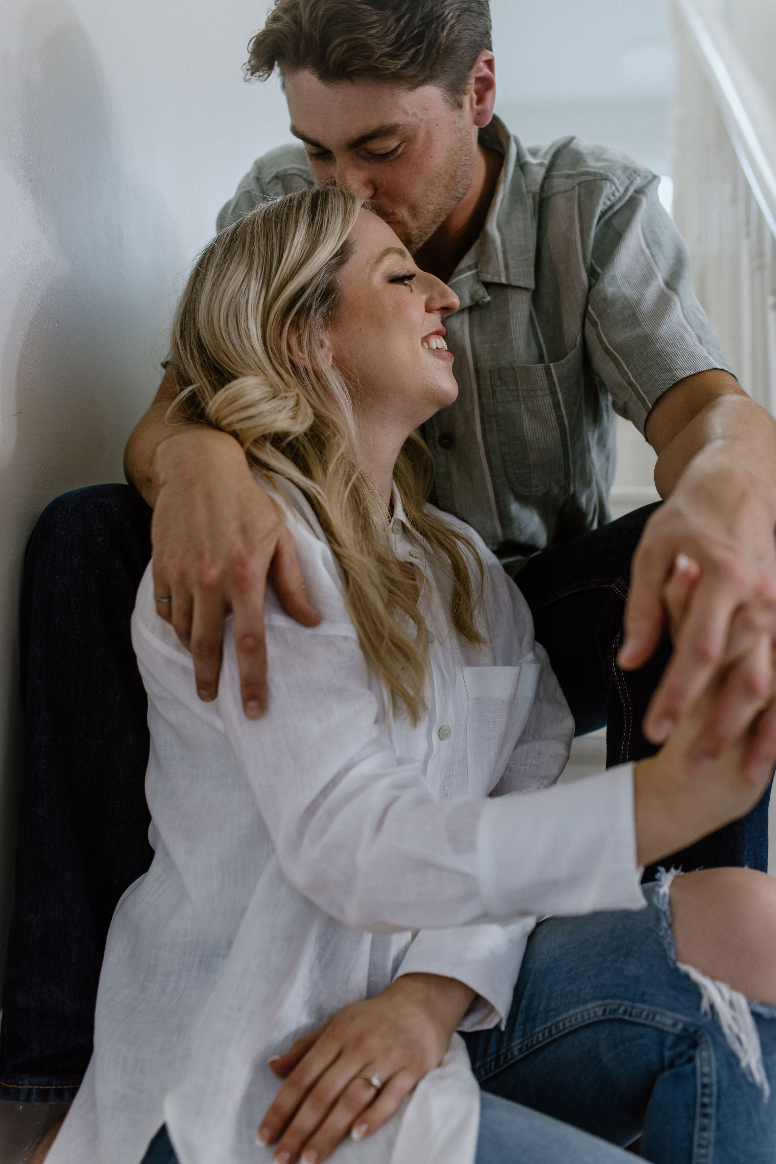 In-home engagement session, Peggy's Cove, Halifax, Nova Scotia Charlotte Buckle Photography