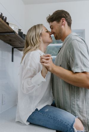 In-home engagement session, Peggy's Cove, Halifax, Nova Scotia Charlotte Buckle Photography