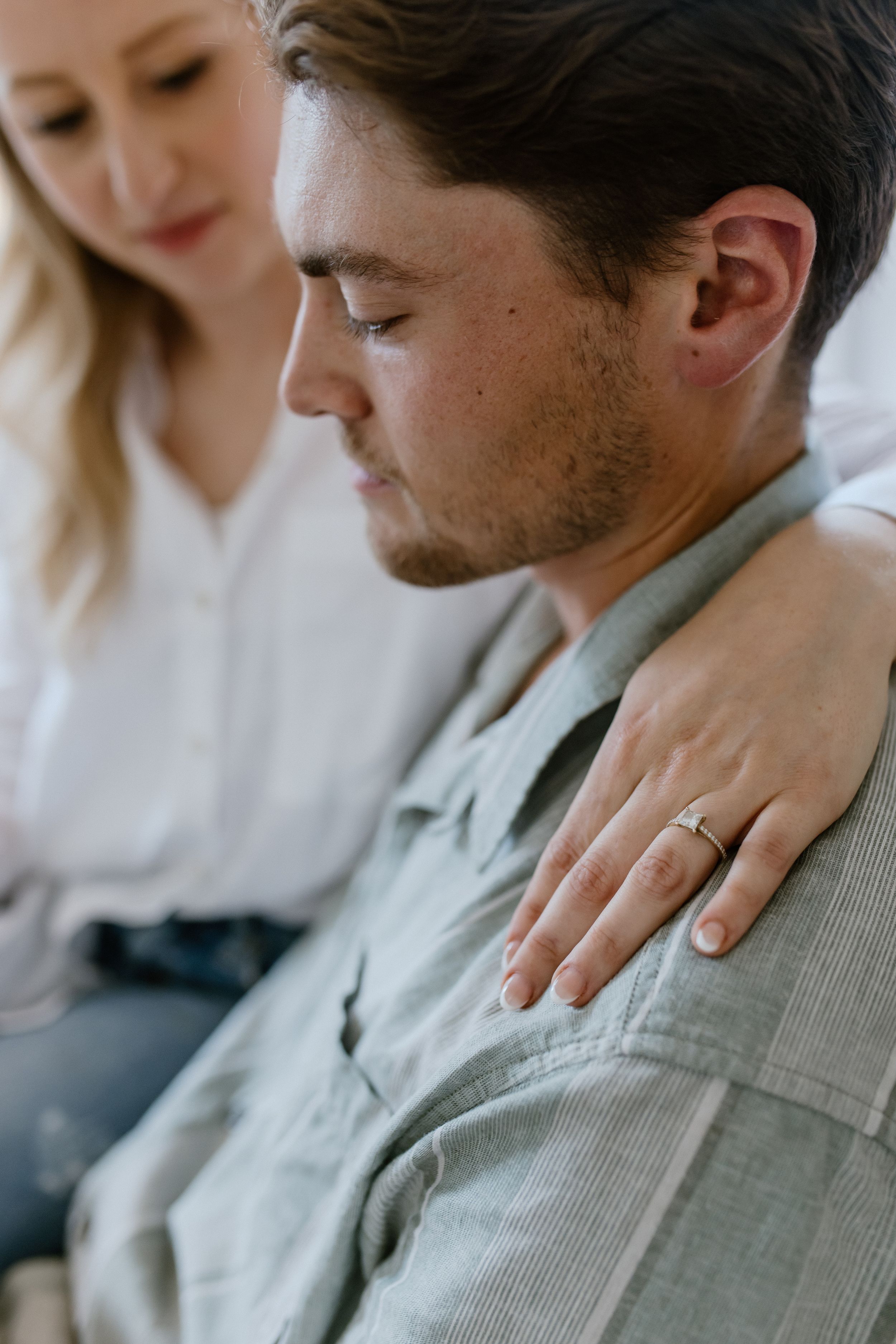 In-home engagement session, Peggy's Cove, Halifax, Nova Scotia Charlotte Buckle Photography