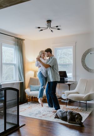 In-home engagement session, Peggy's Cove, Halifax, Nova Scotia Charlotte Buckle Photography