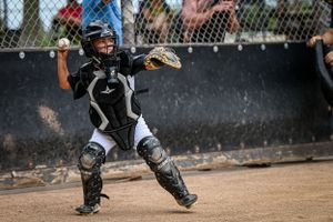 baseball catcher ready to throw