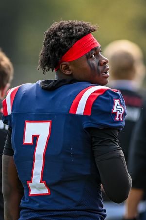football player looking over shoulder