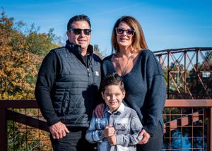 family portrait outdoors