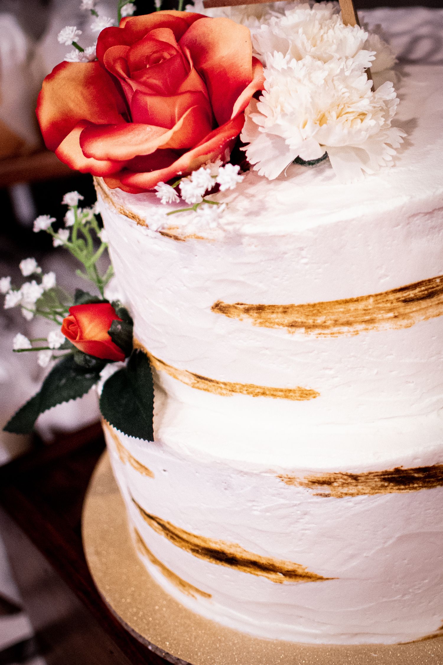 Photography; photographing the cake on their wedding day..