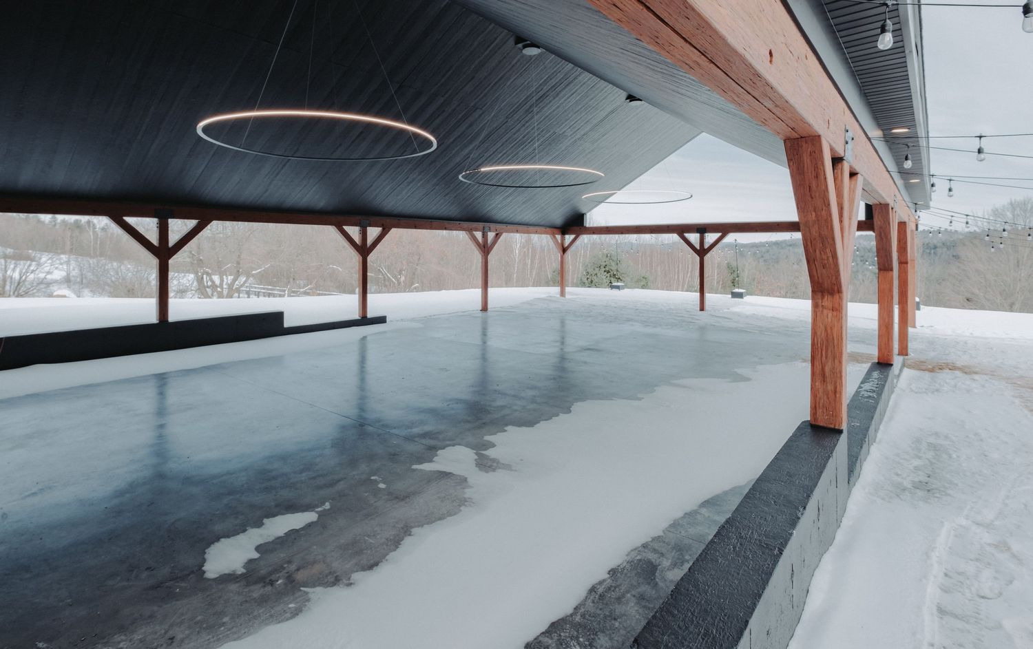 Moonlit Ridge Estates has a beautiful, large, covered pavilion to hold wedding ceremonies in.
