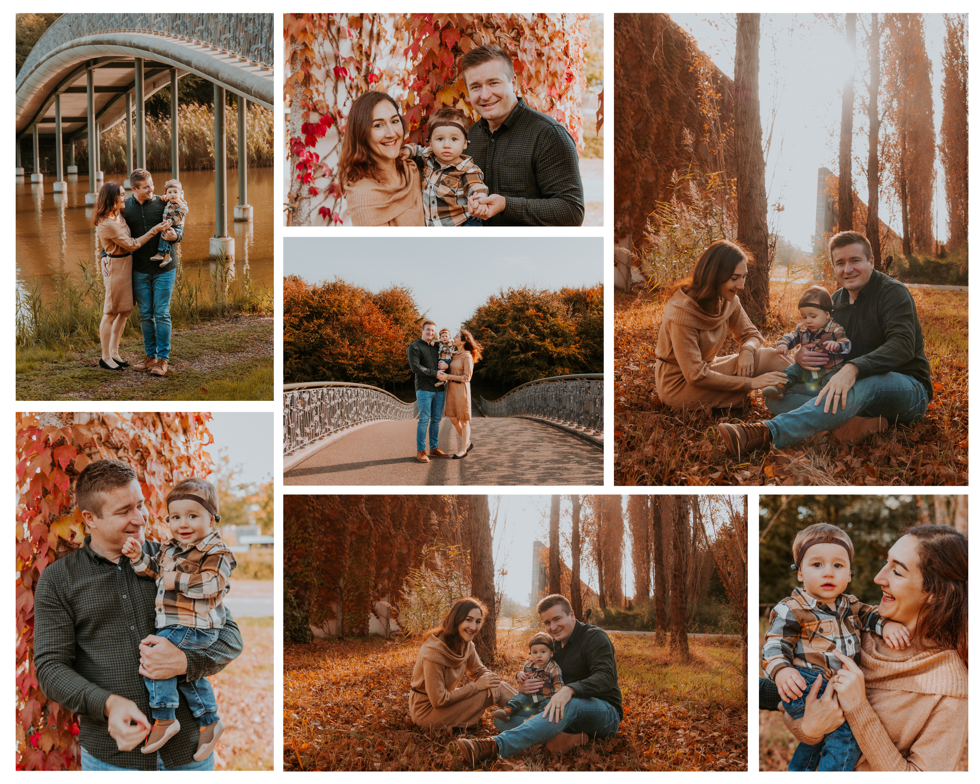 Family photoshoot in Utrecht park during autumn, Netherlands, warm colors and natural lifestyle photography.