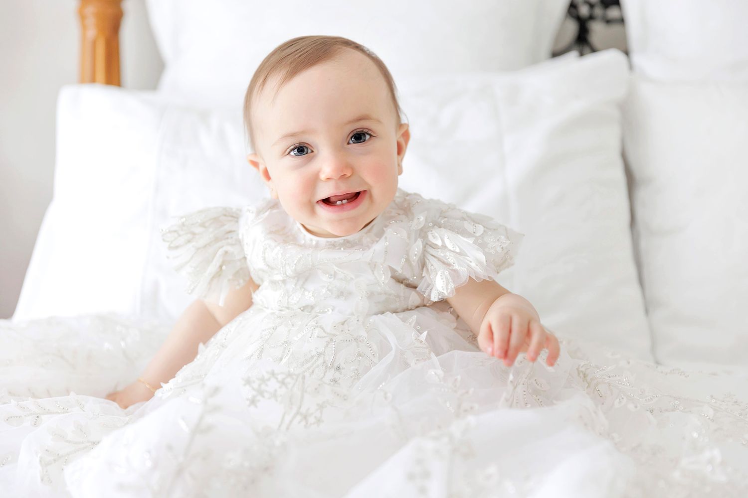 Christening photographer Adelaide — baby being baptised at church ceremony, candid documentary photography — Photo By Nancy