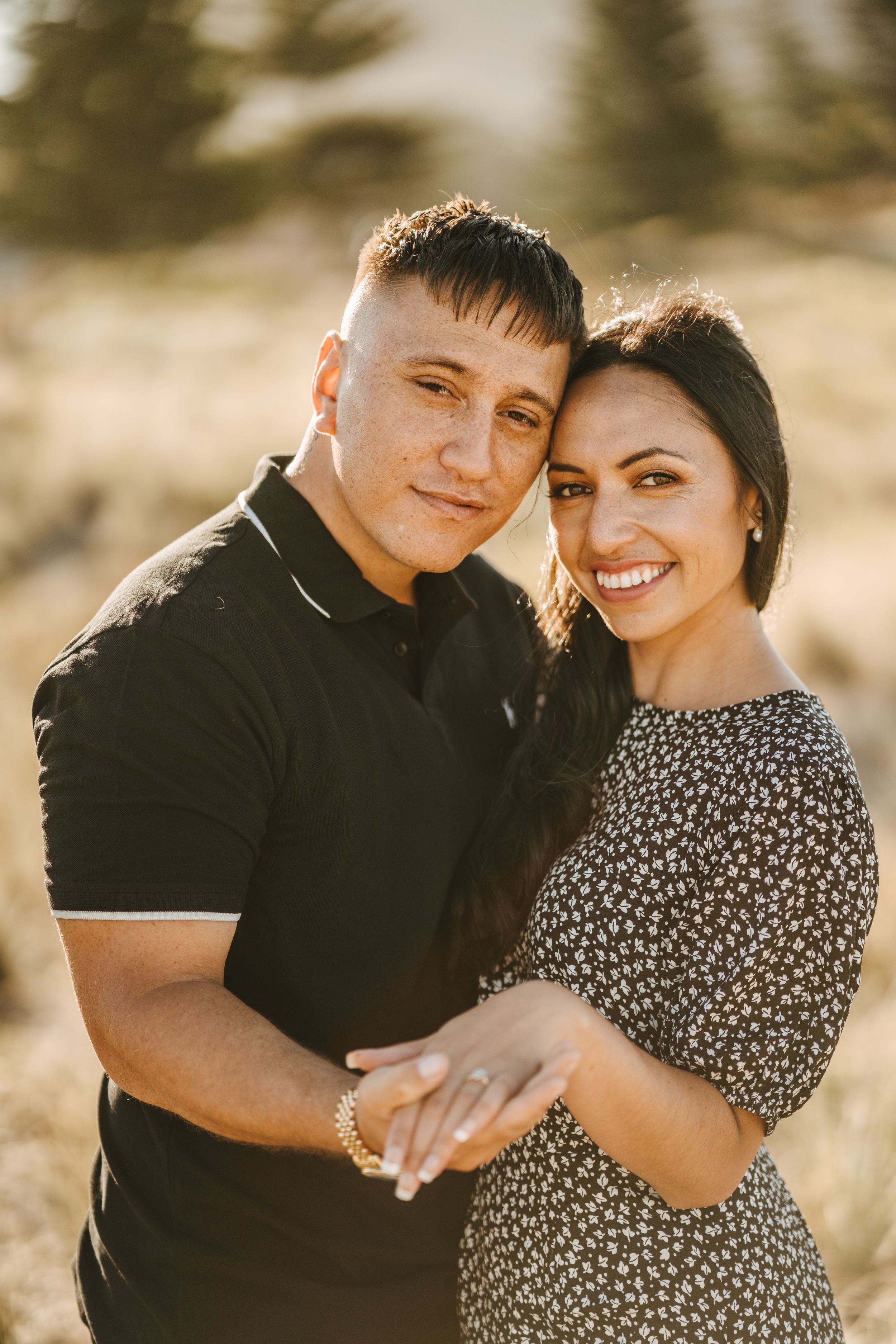 Couple engagement in-front of Mount Maunganui Tauranga during sunset