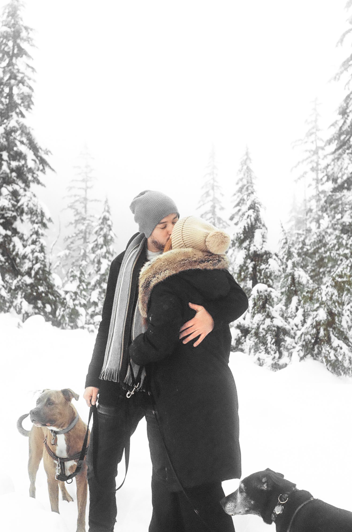 Winter Engagement. Elopement. Photographer. Film Photography Vancouver