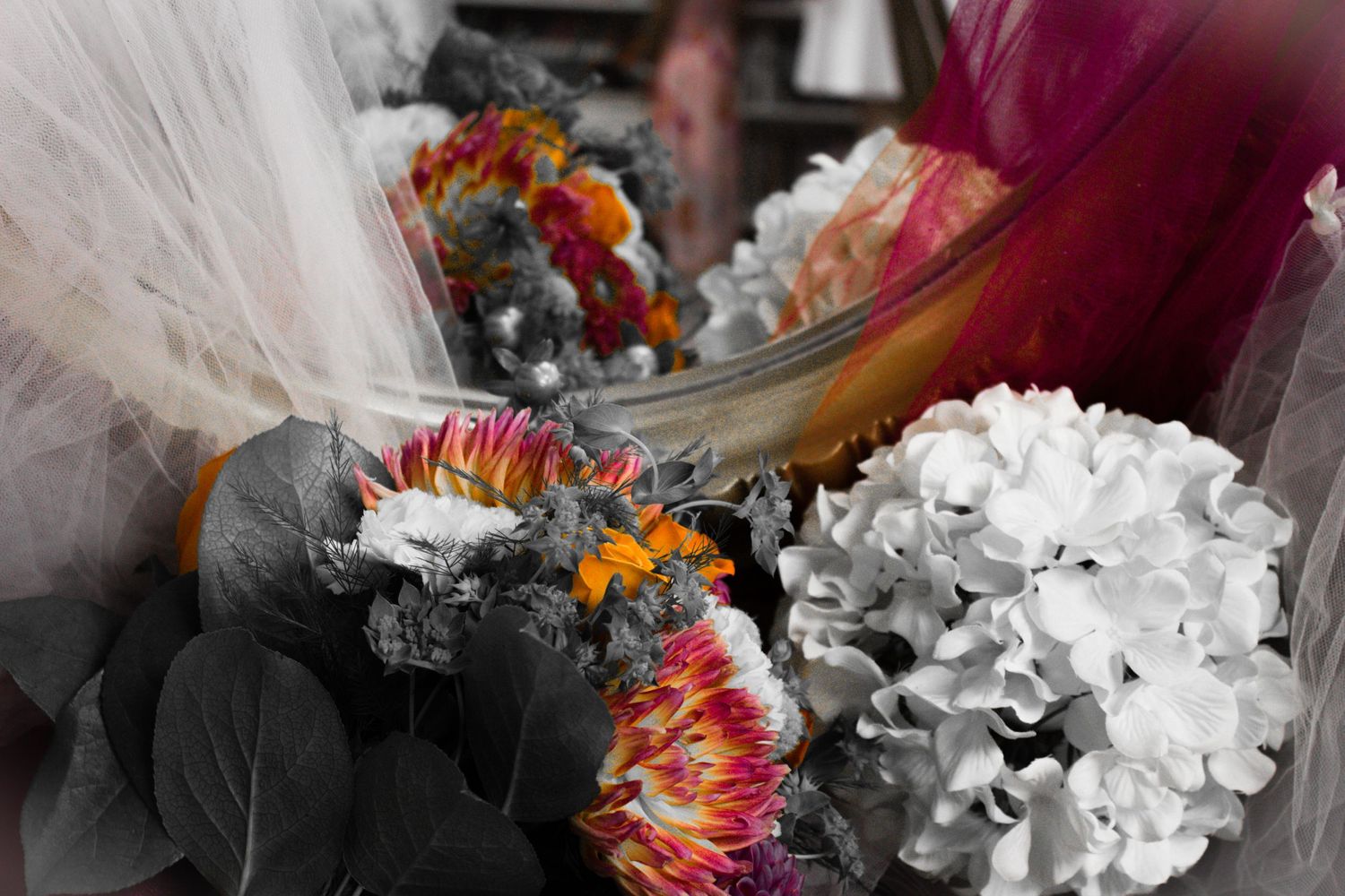 Wedding floral portrait