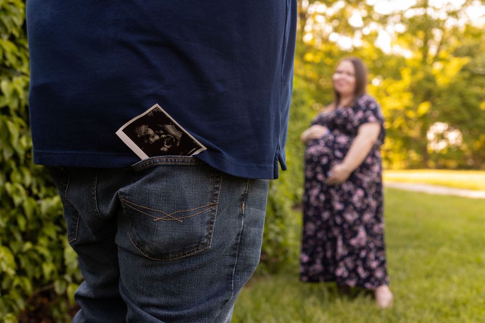 sonogram, creative, golden hour, pregnancy