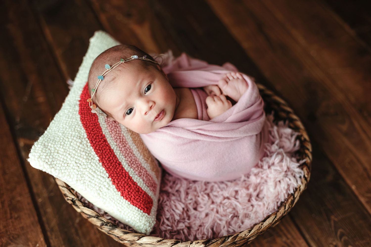 A rainbow baby image of newborn girl. Greenville SC newborn photographer, Easley, SC newborn photographer, Upstate SC newborn photographer