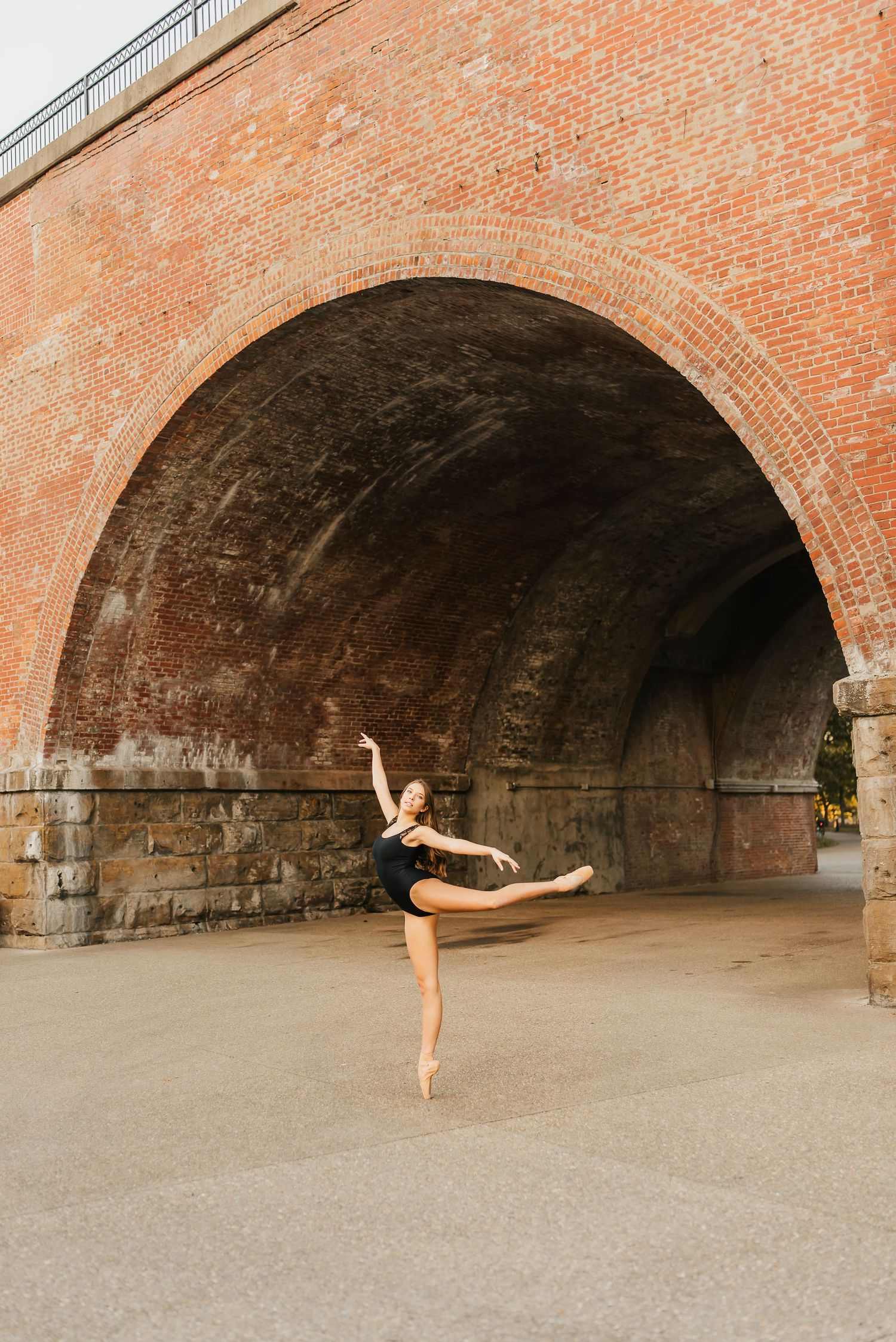 beautiful ballerina in downtown cincinnati
