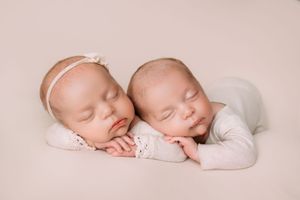Newborn twins, little brother and sister. Huntley IL, Ma.Mi. Photography,