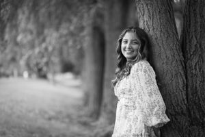 Using nature to capture natural beauty in this senior portrait