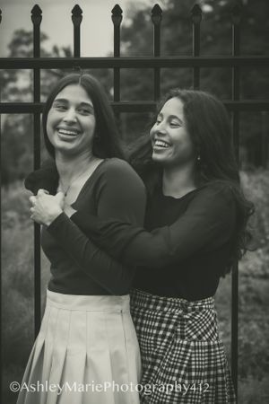 Two sisters, one embrace, a thousand laughs