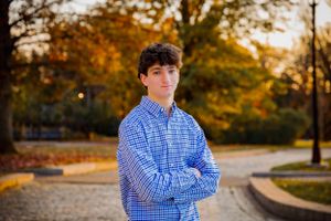 Senior portrait session teenage boy