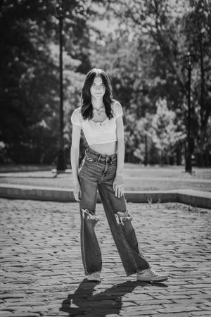An edgy senior portrait
