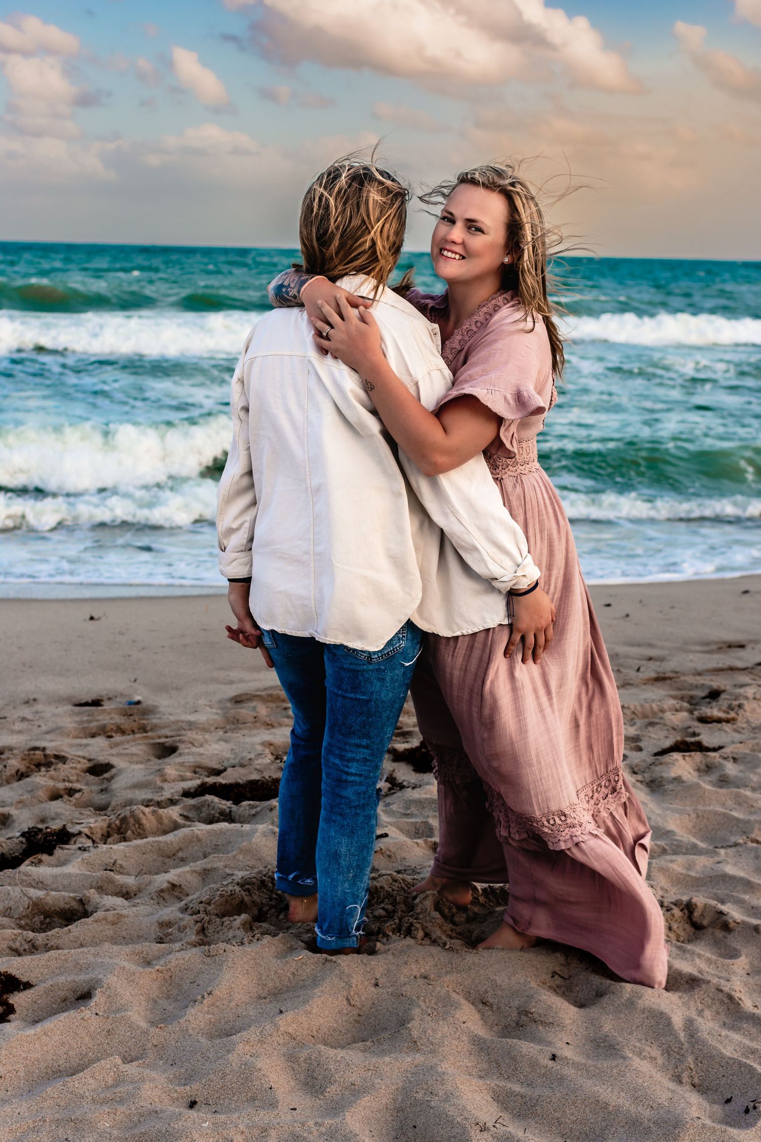 Beach engagement session lgbtq